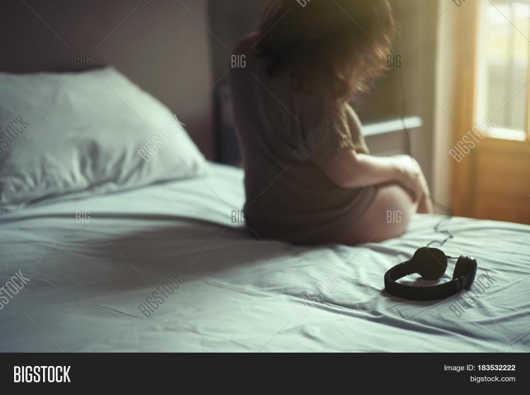 Headphones on the bed