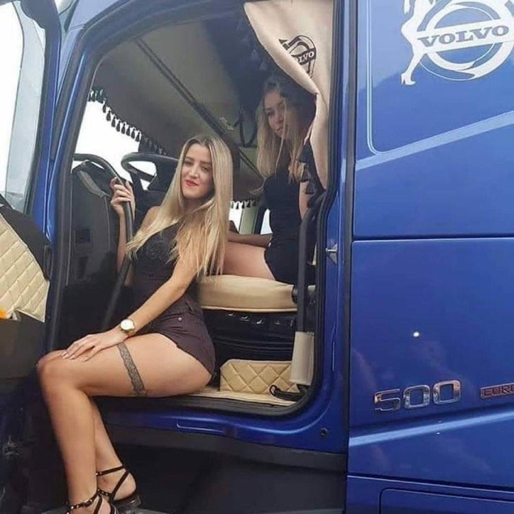 Beautiful girls and trucks