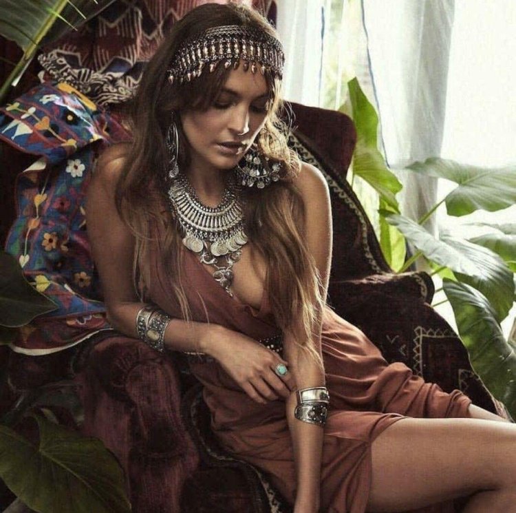 Photo shoot in the style of boho
