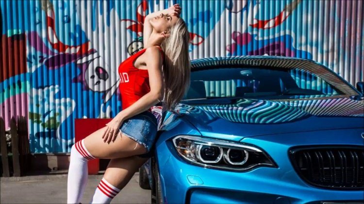 Girl and BMW