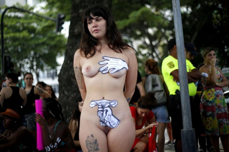 Mexican naked protest
