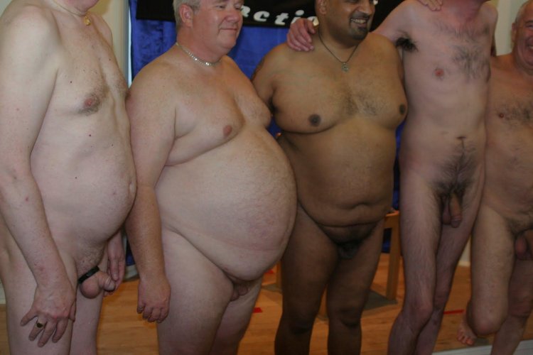 A lot of naked fat men