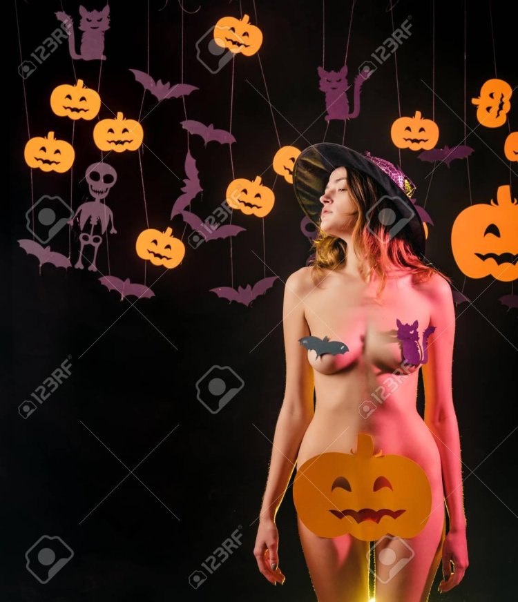 Halloween girls with naked pubis