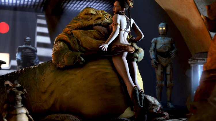 Princess Leia and Jabba Hutt BDSM