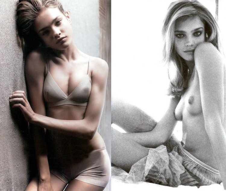 Vodianova completely naked