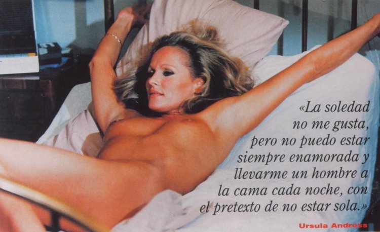 Ursula Andress in his youth naked