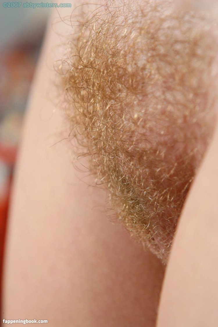 Bright hair on female pubis