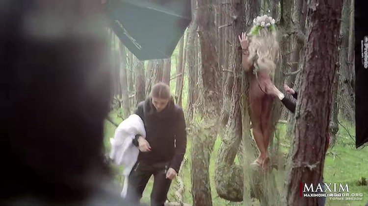 Anna Khilkevich Maxim in the forest