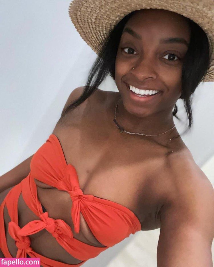Simona Biles in a swimsuit