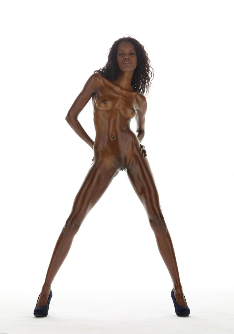 Naked slender black women