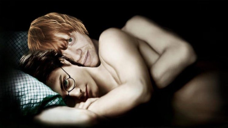 Naked Tom Felton and Daniel Radcliffe