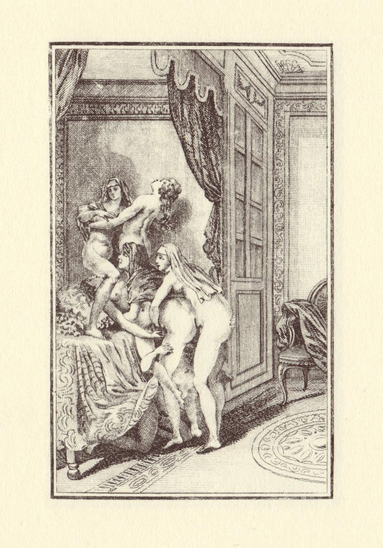 French erotic engraving of the 18th century - TERESE