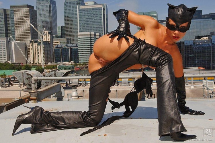 Erotic cosplay woman cat