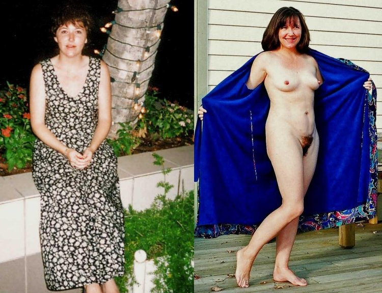 Dressed and stripped hairy retro