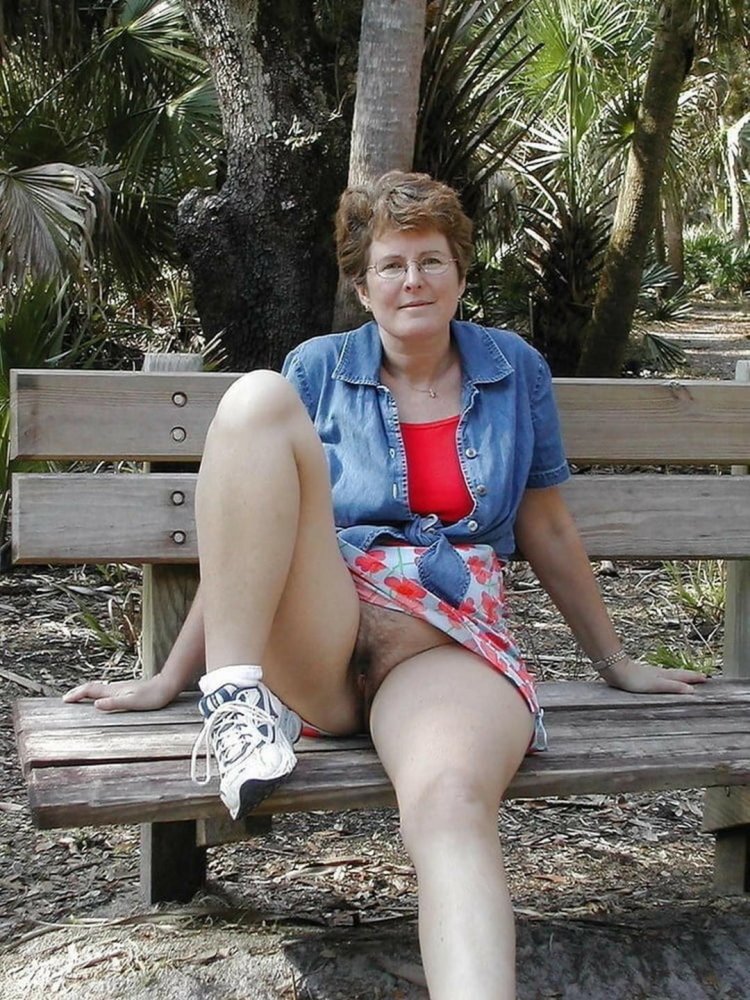 Upskirt amateur old women