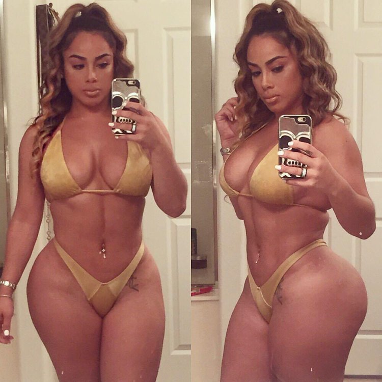 Sports girls with lush forms