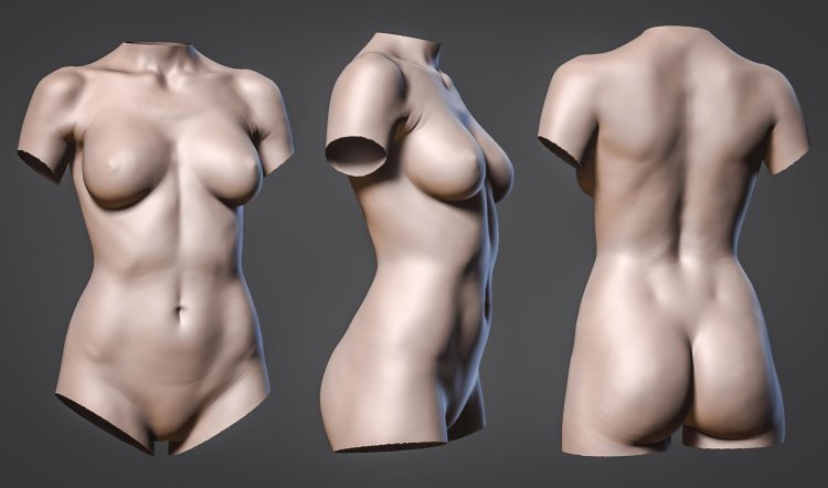 Modeling naked female body