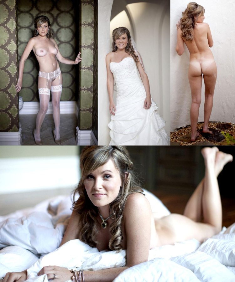 Beautiful Dressed undressed Bride