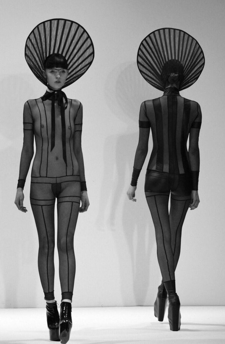 Pam Hogg Models in Transparent Clothing