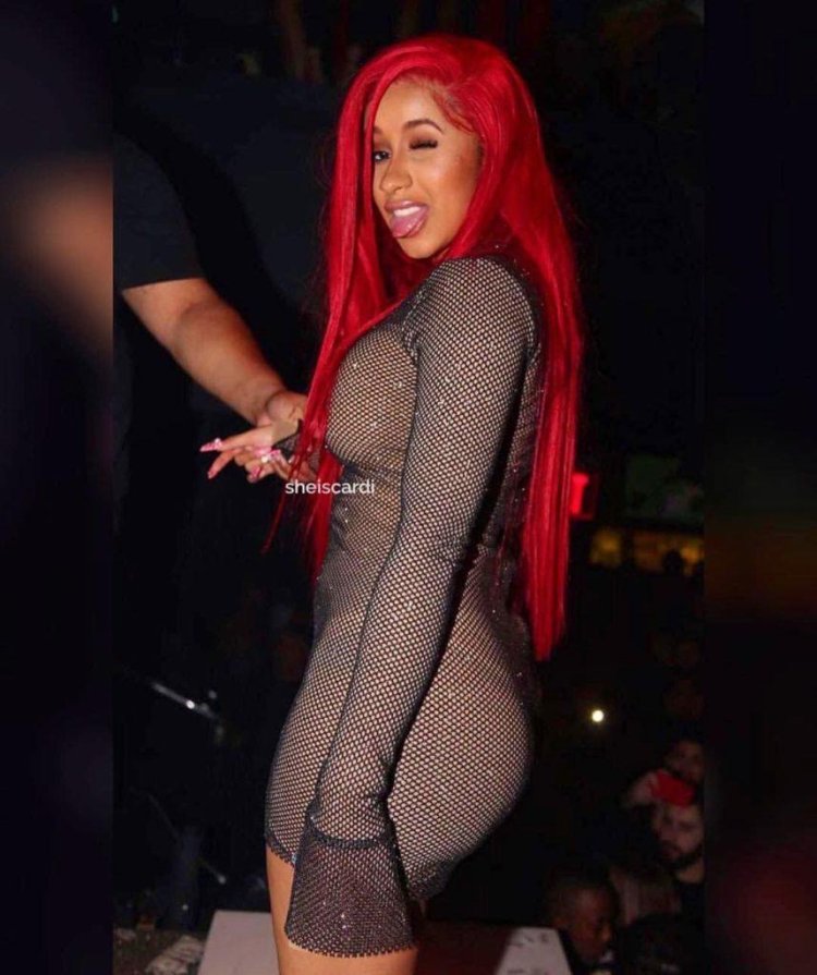 Cardi Bi in red