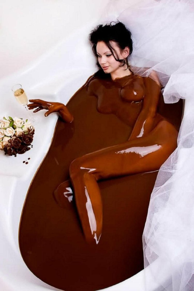 Beautiful naked chocolate