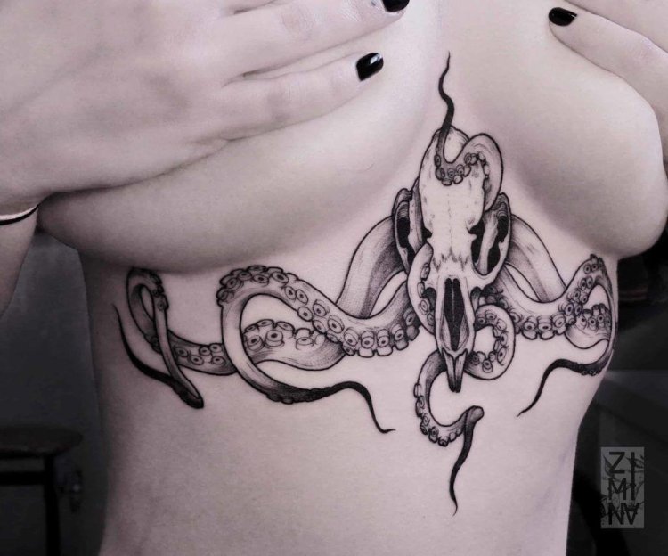 Tattoo under the chest