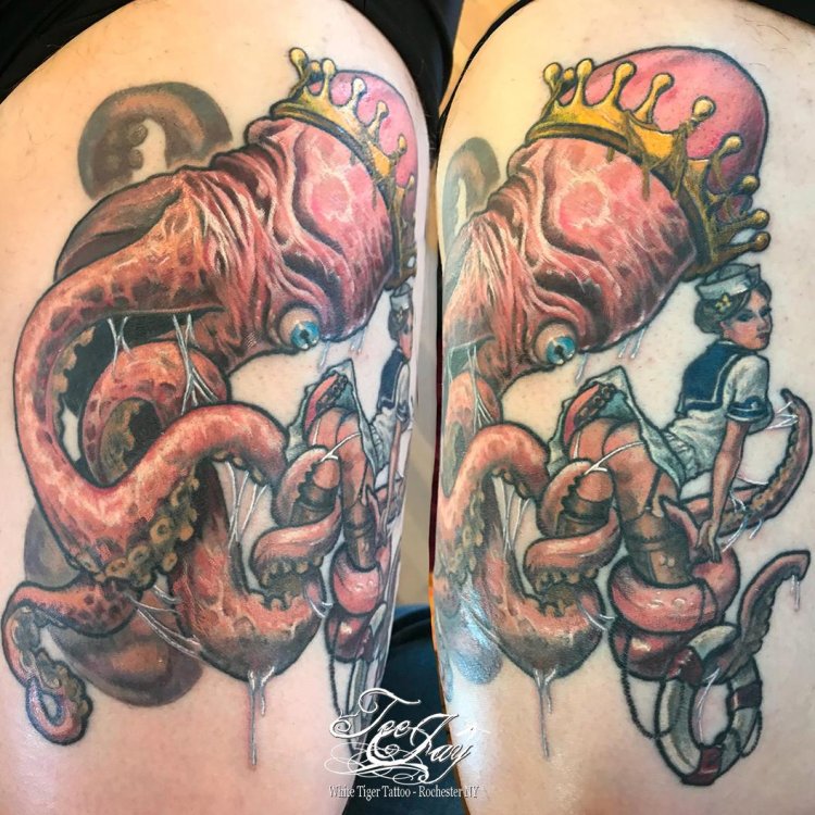 Pornstars with a tattoo of an octopus
