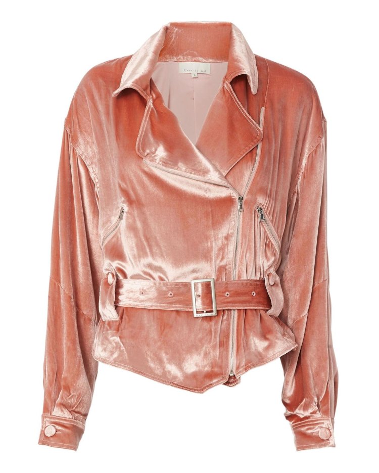 Pink velvet jacket