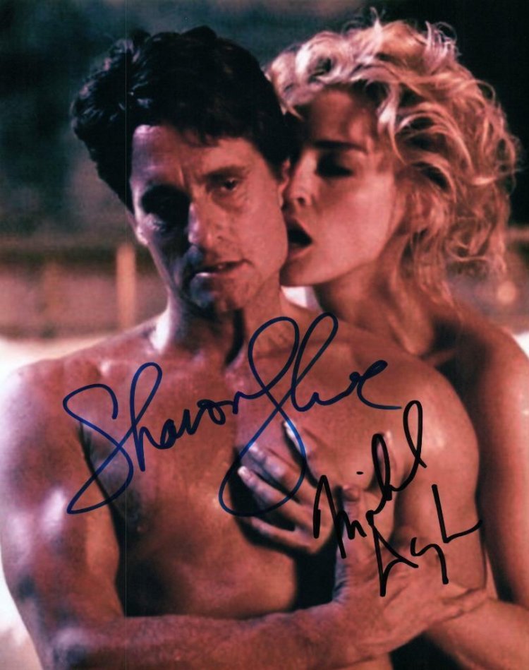 Sharon Stone and Michael Douglas