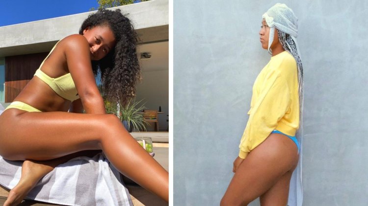 Naomi Osaka in a swimsuit