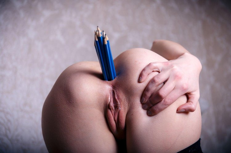 Anal masturbation with a handle