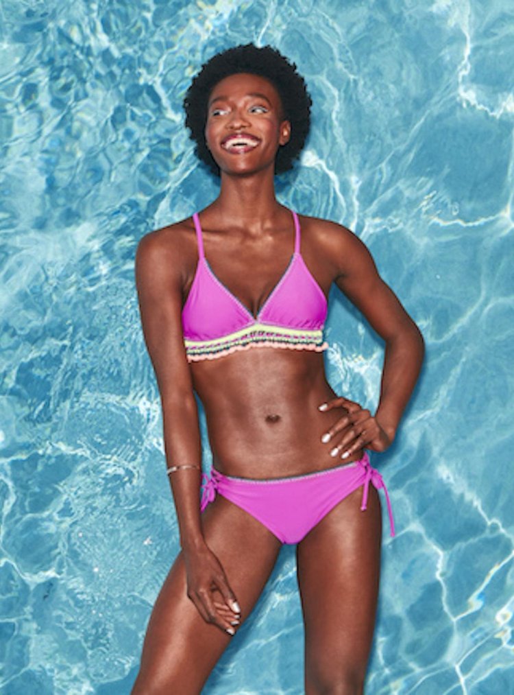 Hudia Diop in a swimsuit
