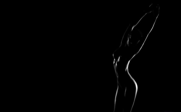 Erotic girls on a dark background
