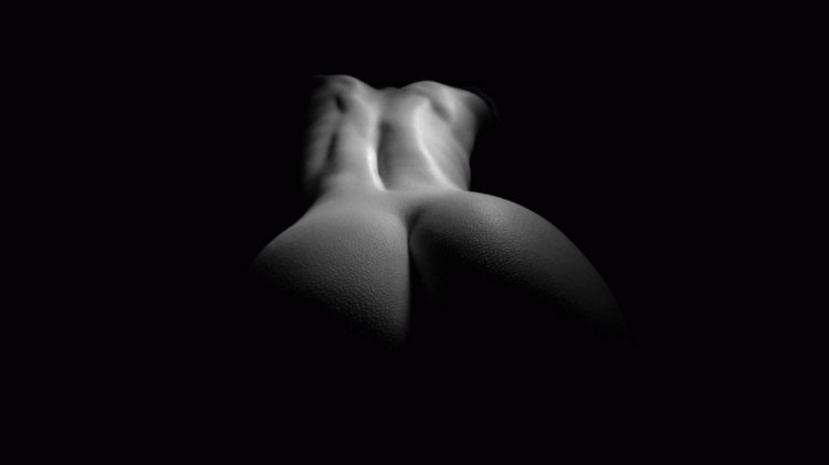 Erotic girls on a black background