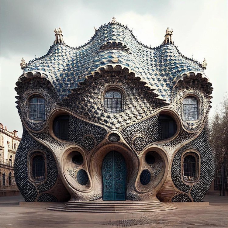 Unusual facades of houses