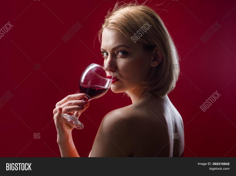 Girl with a glass of wine