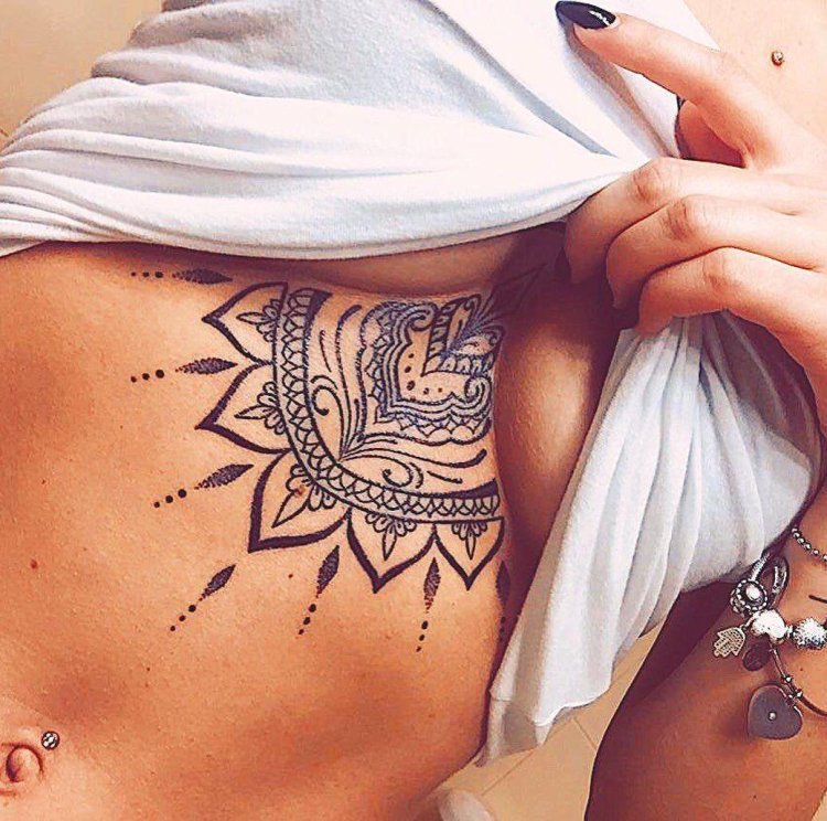 Tattoo under the chest