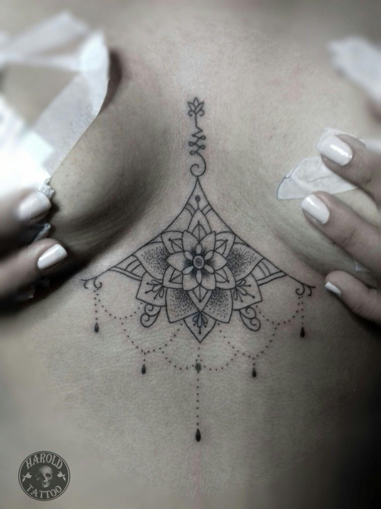 Tattoo under the chest
