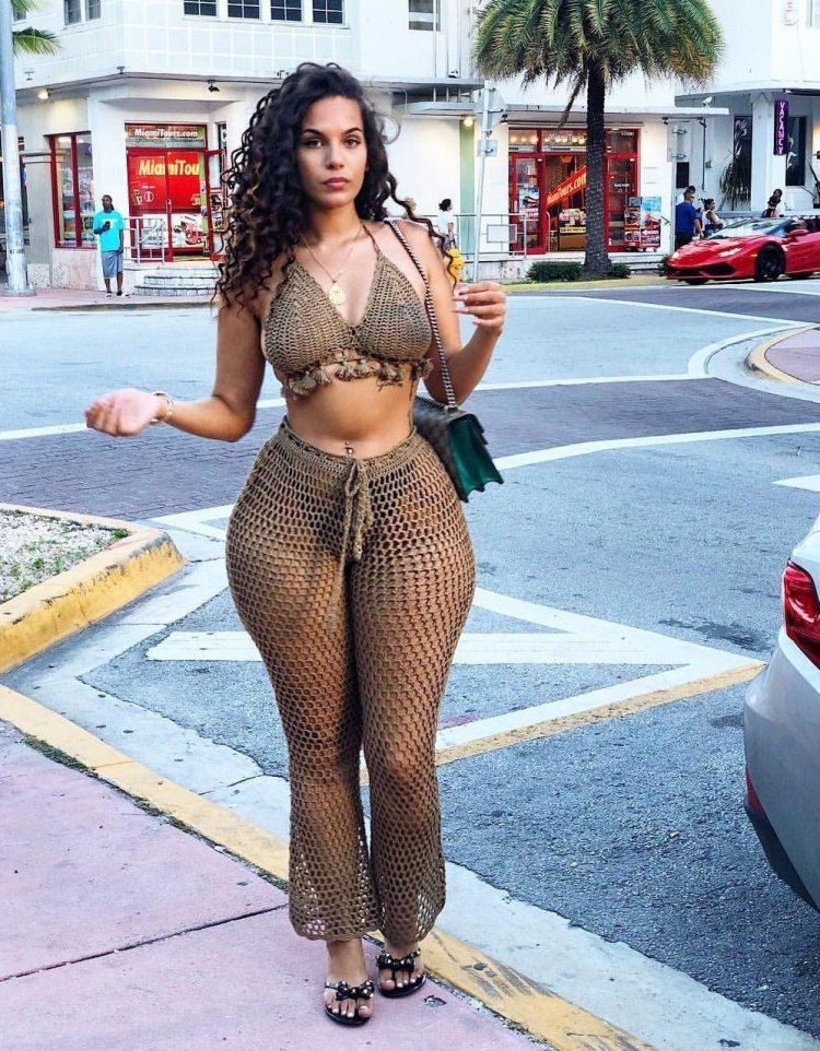 Amirah dyme in a swimsuit