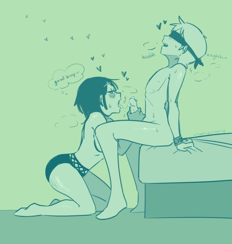 Hentai femdom of a member fish