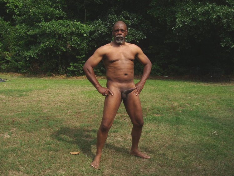 Naked old men of men are blacks