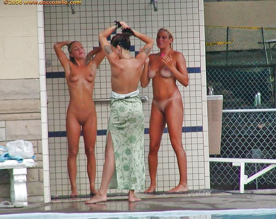 mixed public shower voyeur