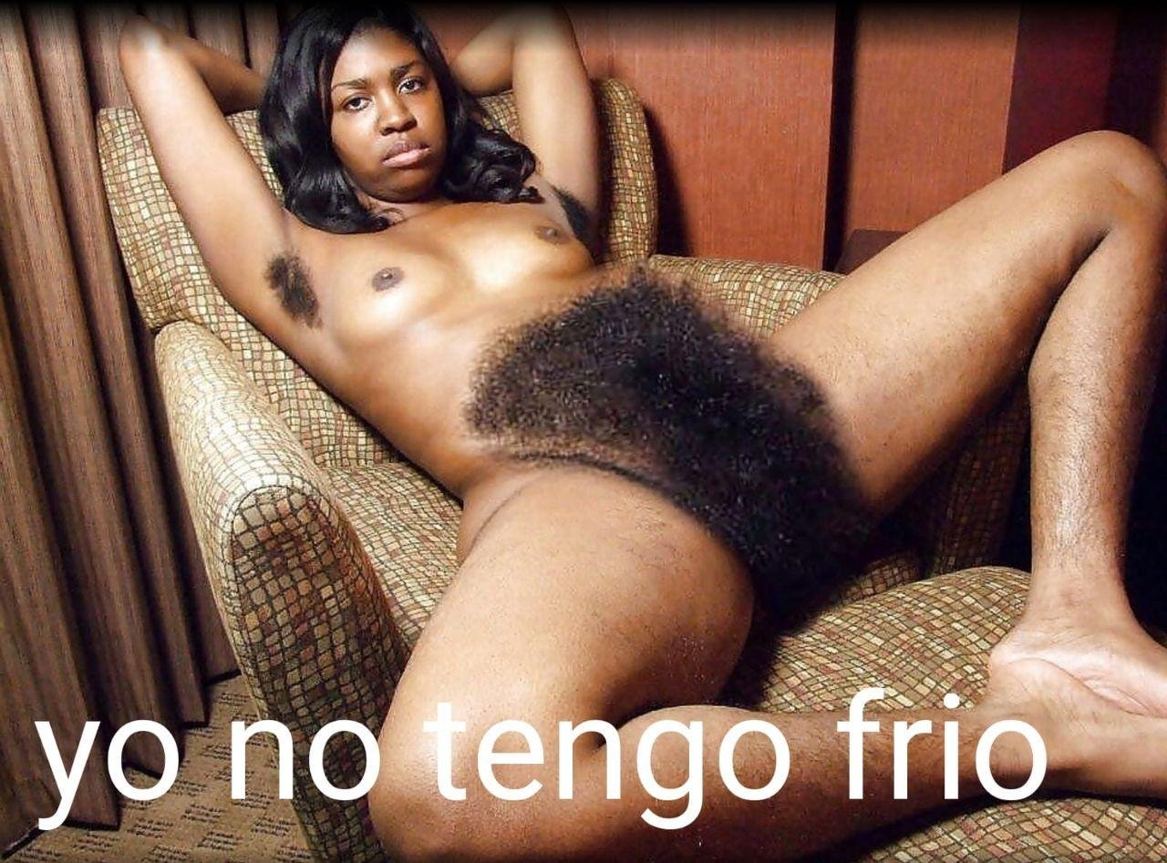 Girls Hairy Black picture