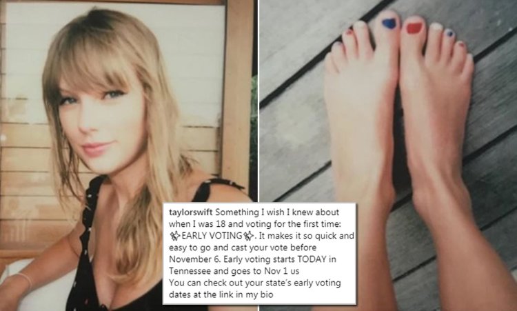 Legs of the foot Taylor Swift