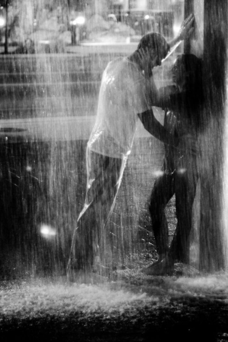 Lovers in the rain