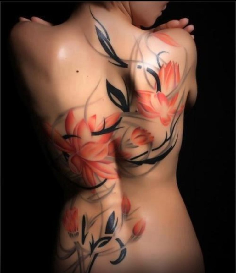 Tattoo on the body of women