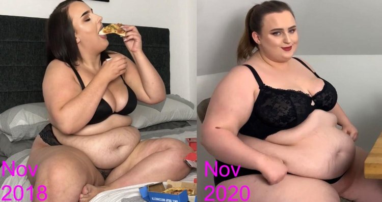 The woman burst from gluttony