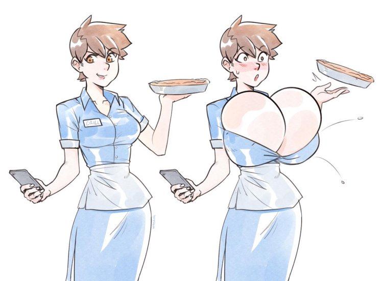 Big boobs with milk drawings