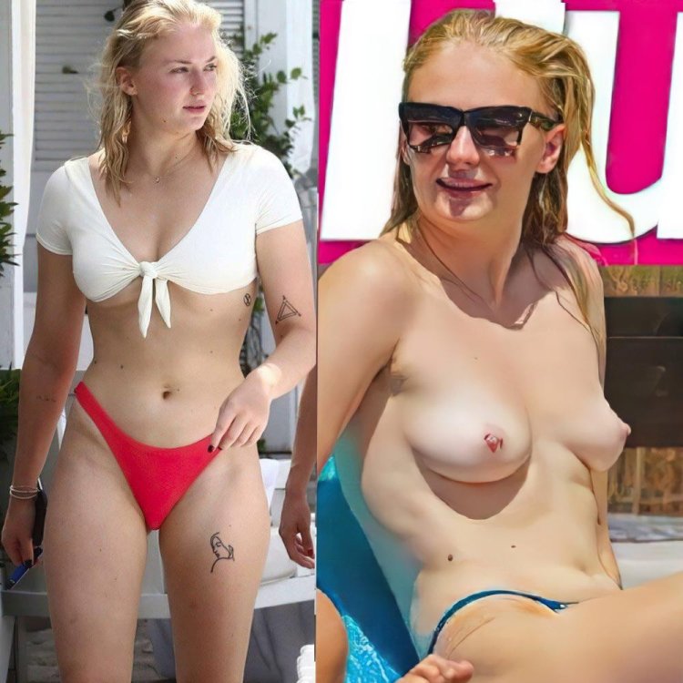 Sophie Turner Toples on Ibiza