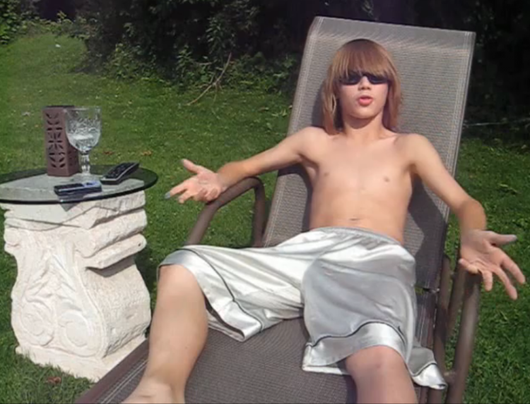 Vladik Shibanov with a doll